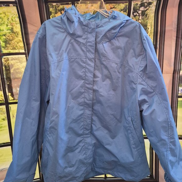 Women Blue Rain Jacket - Size Large - Picture 1 of 8